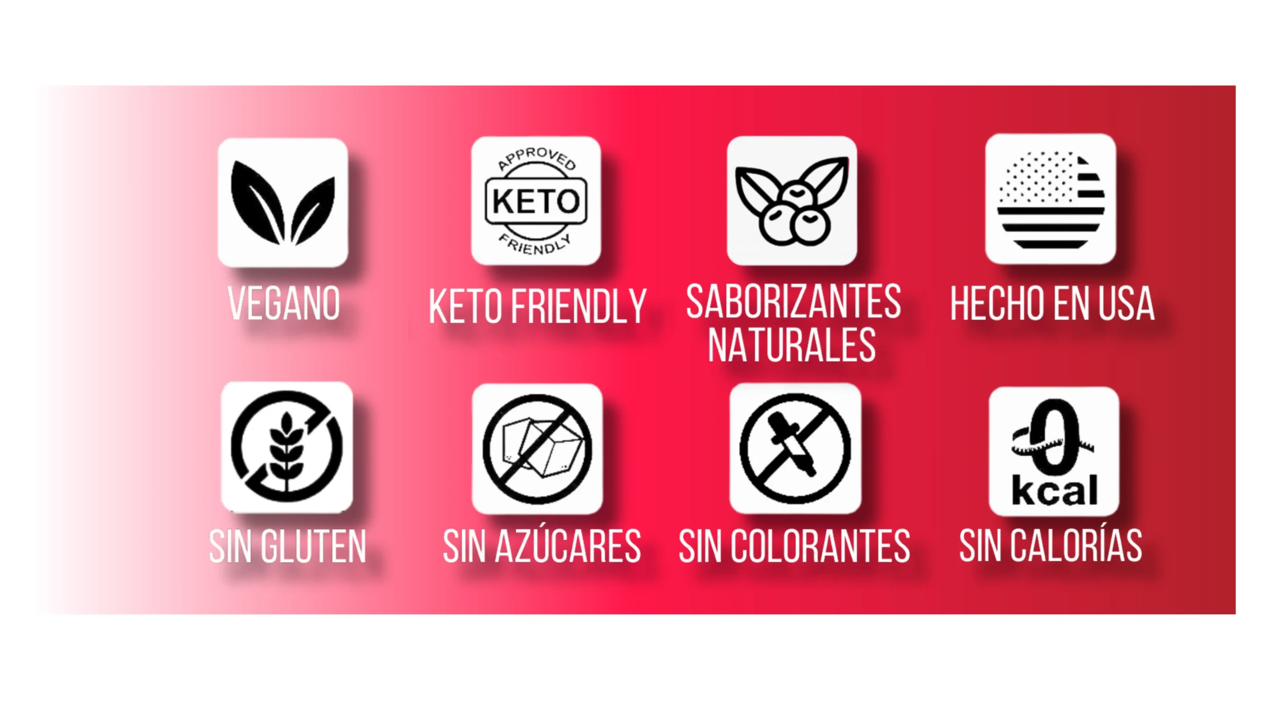 Cardomax Sellos de Ingredientes Limpios: Vegano, Keto, Sin Azúcar, Cero Calorías, Hecho en USA